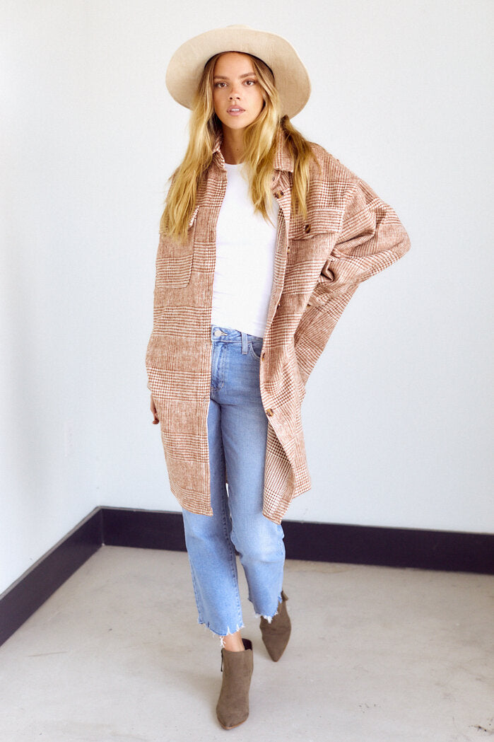Della Oversized Flannel Shirt - fab'rik