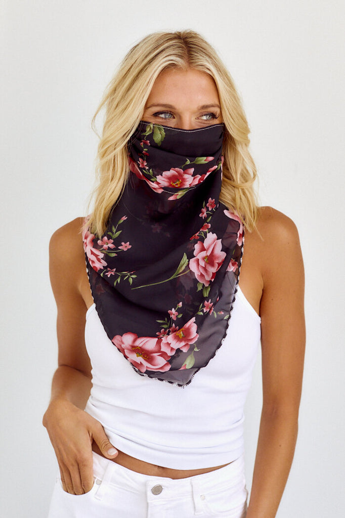 PreOrder Raleigh Printed Scarf Face Mask - fab'rik
