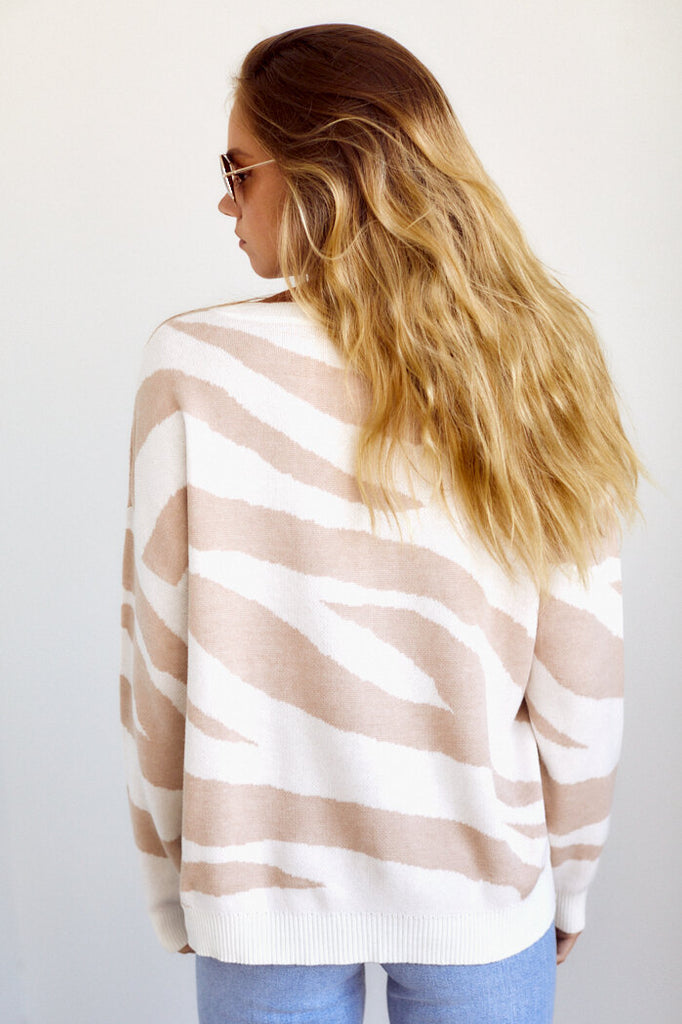SALE - Josalyn Tiger Stripes Sweater - fab'rik