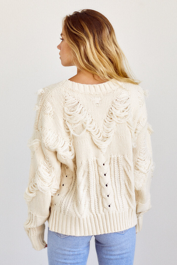 PreOrder Ainsley Fringe Sweater - fab'rik