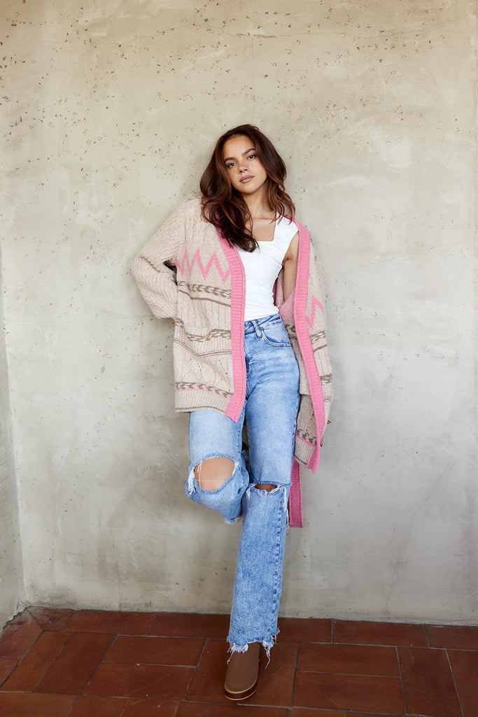 Charlotte Printed Cardigan - fab'rik