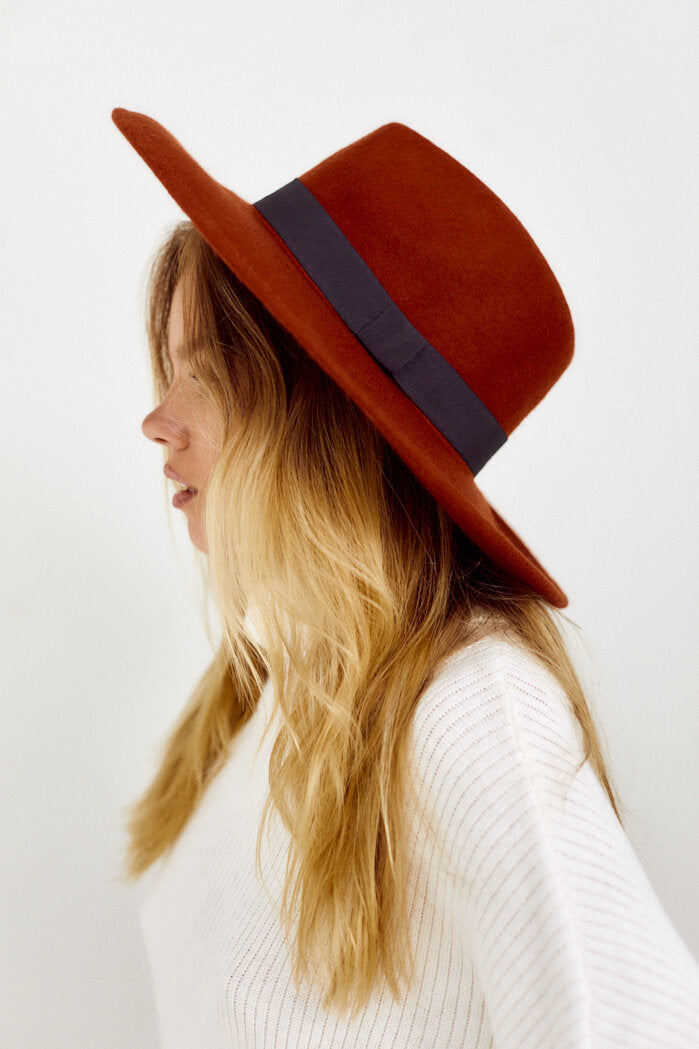SALE - Finley Felt Wide Brim Hat - fab'rik