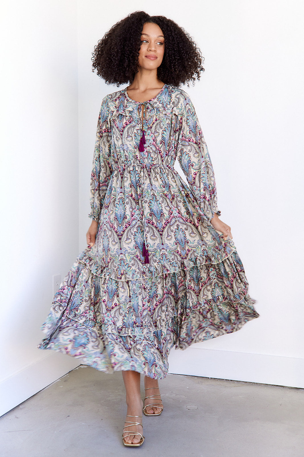 Courtney Paisley Maxi Dress - fab'rik