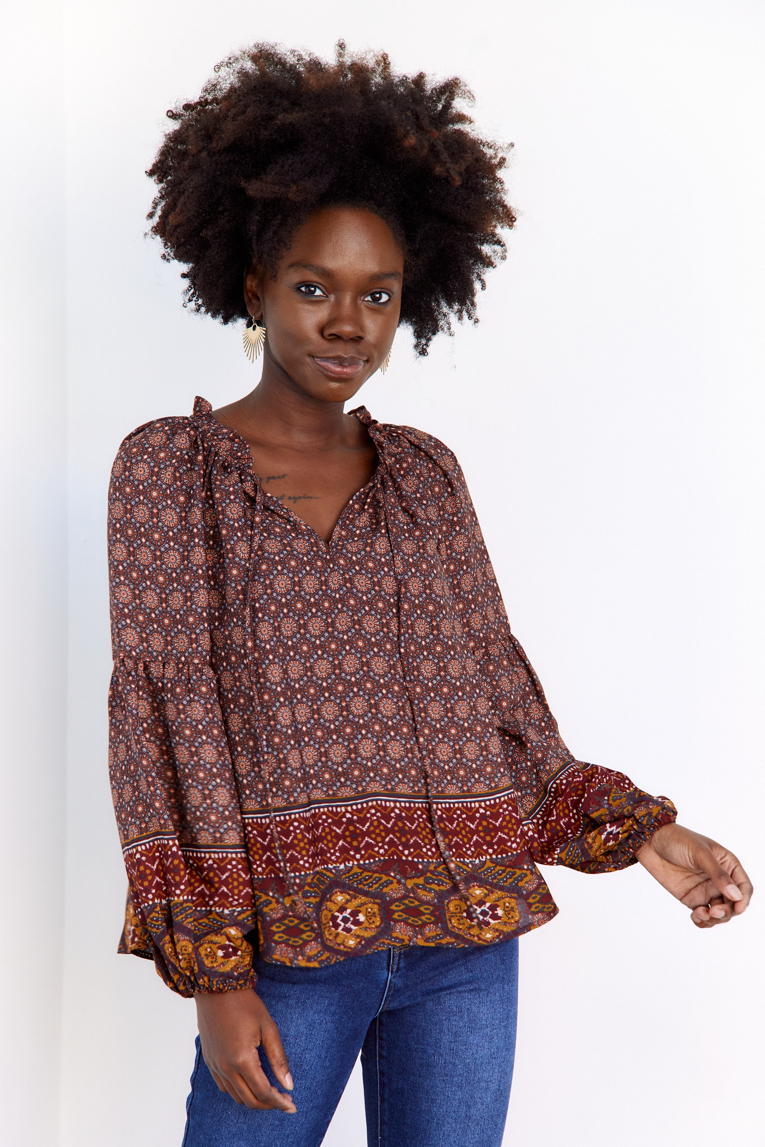 Esme Printed Blouse - fab'rik