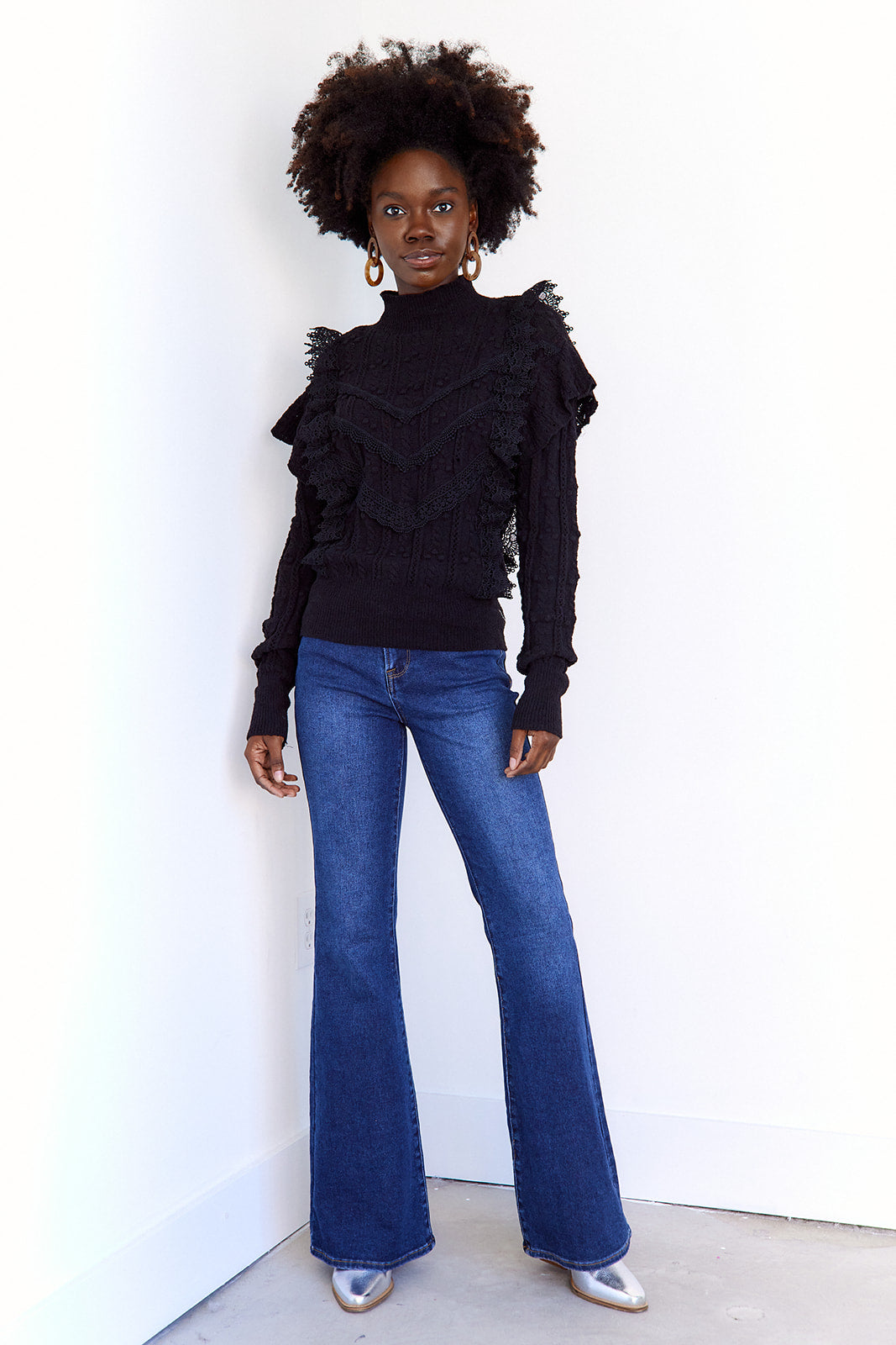Leo Lace Detail Sweater - fab'rik