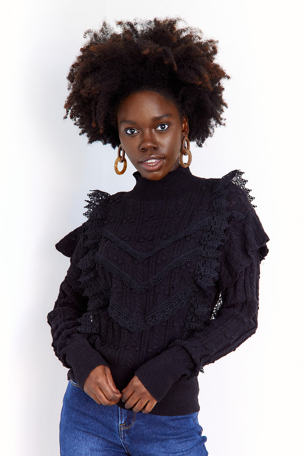 Leo Lace Detail Sweater - fab'rik
