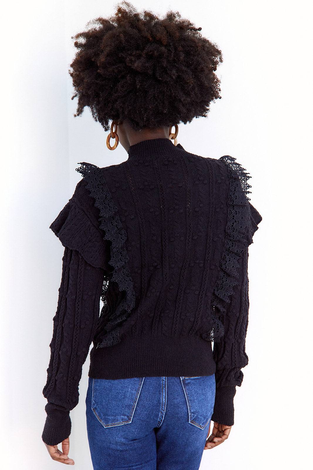 Leo Lace Detail Sweater - fab'rik