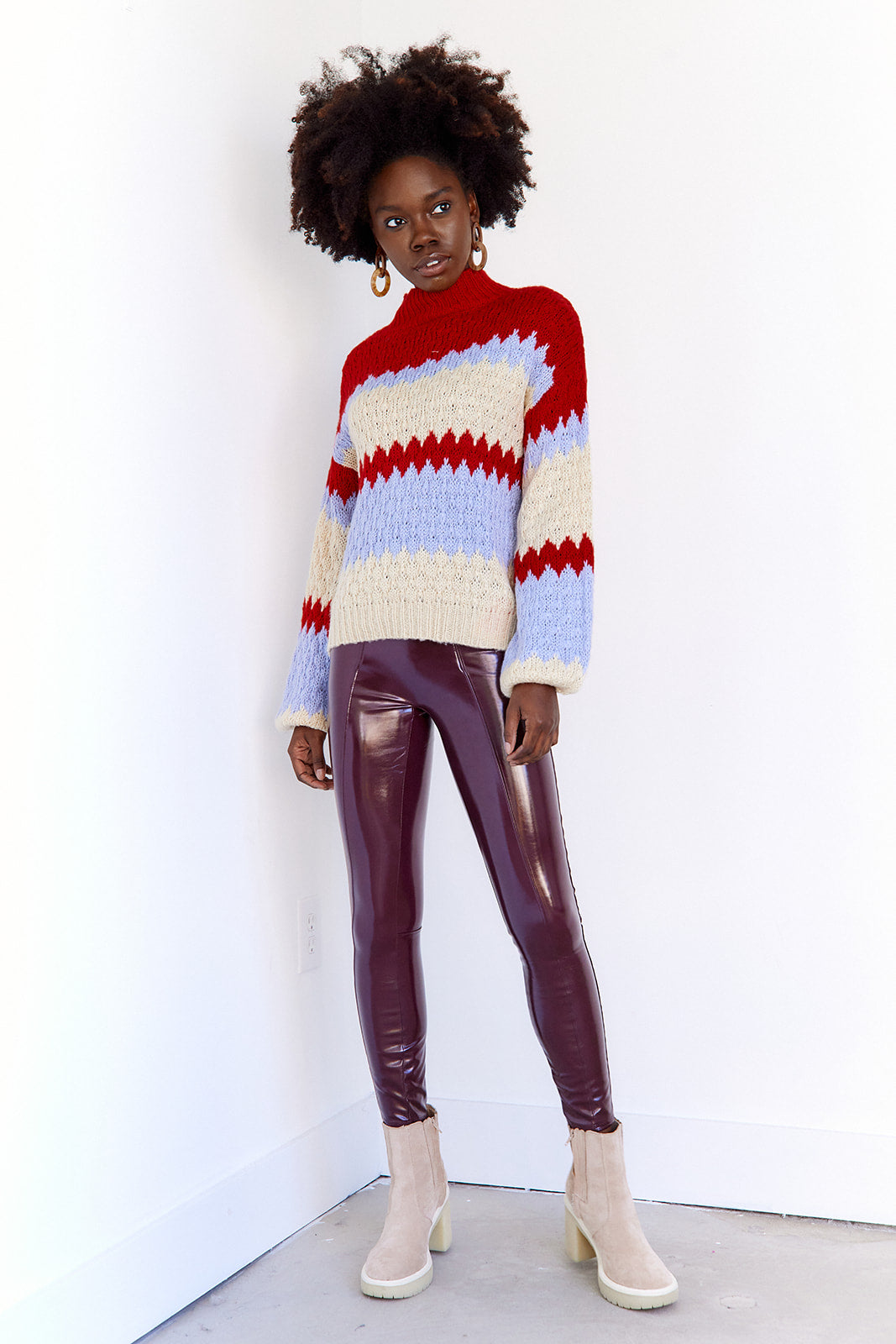 Sophia Geo Stripe Sweater - fab'rik