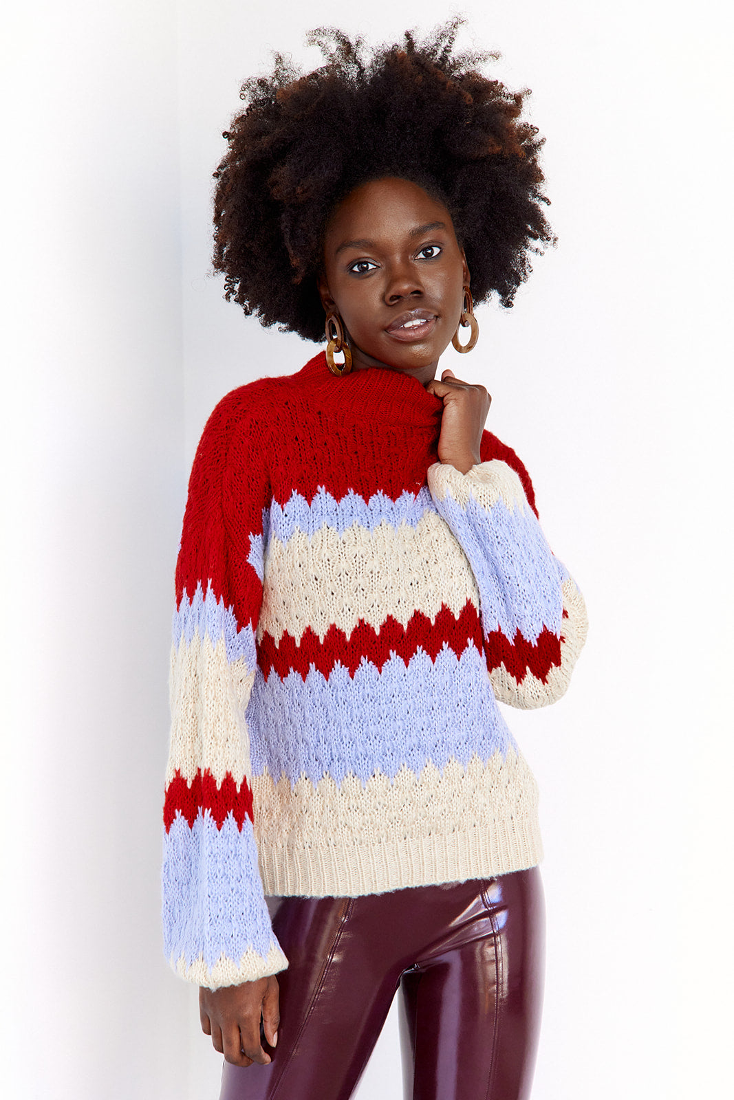 Sophia Geo Stripe Sweater - fab'rik