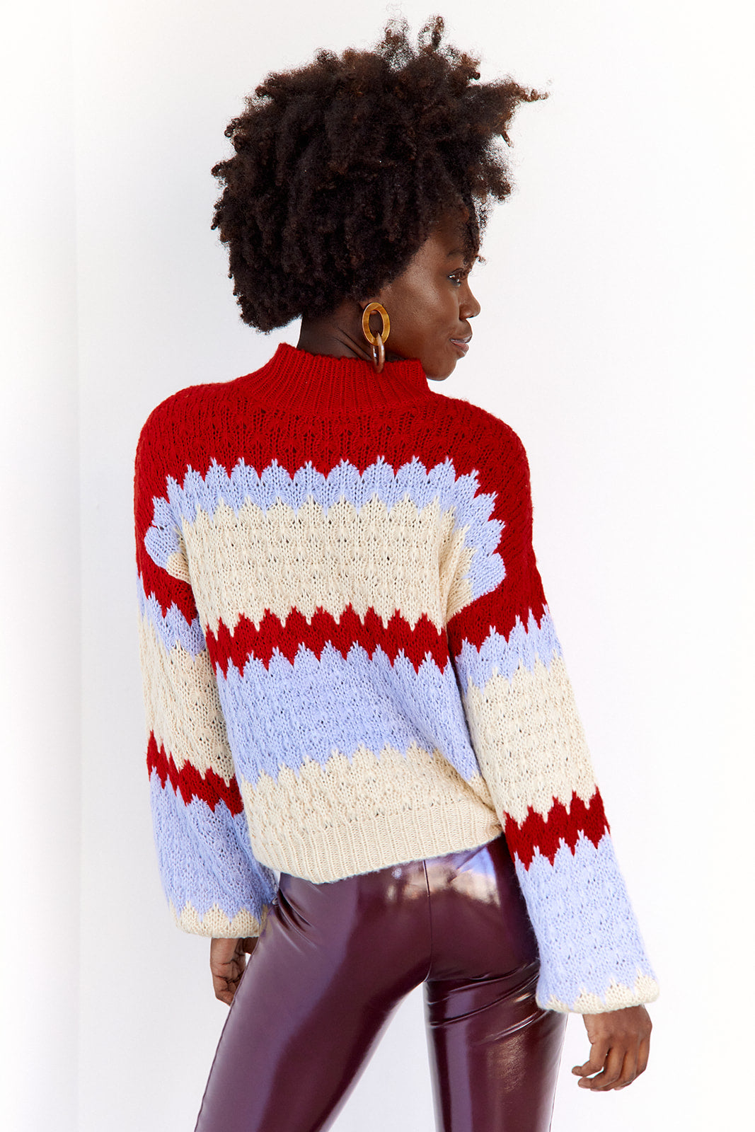 Sophia Geo Stripe Sweater - fab'rik