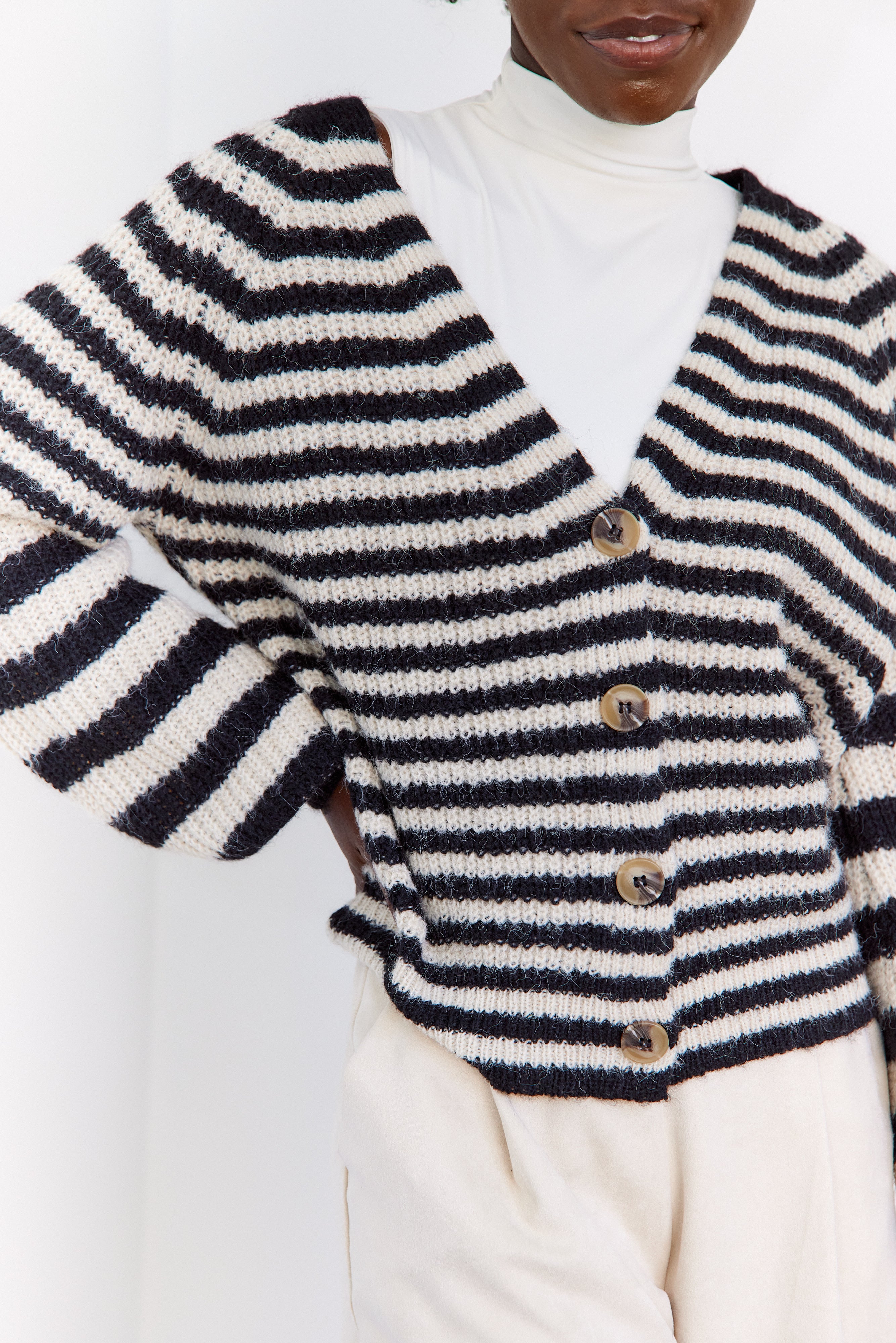 Linley Striped Cardigan - fab'rik