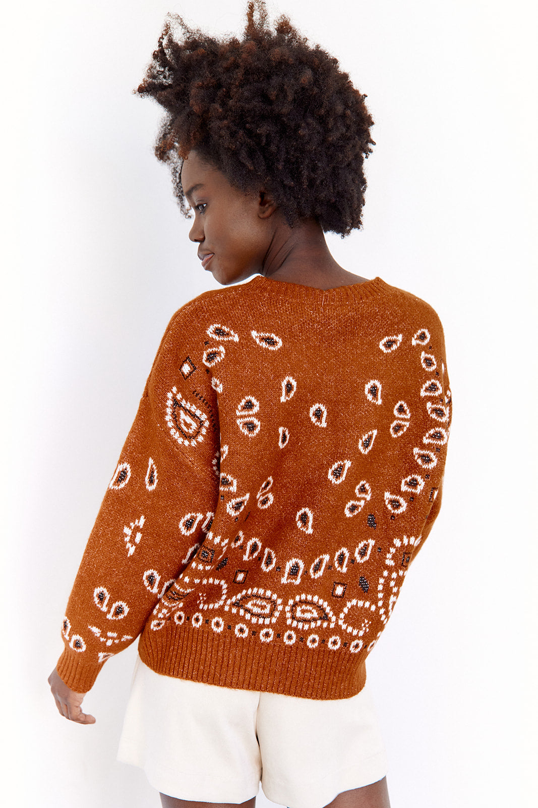 Demetria Bandana Printed Sweater - fab'rik