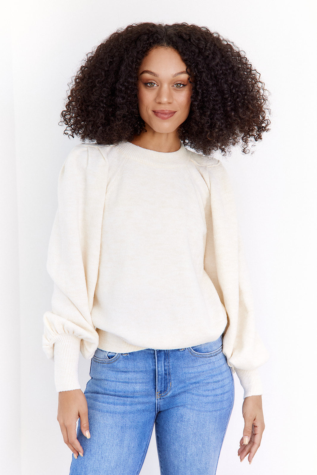 Mavery Puff Sleeve Sweater - fab'rik