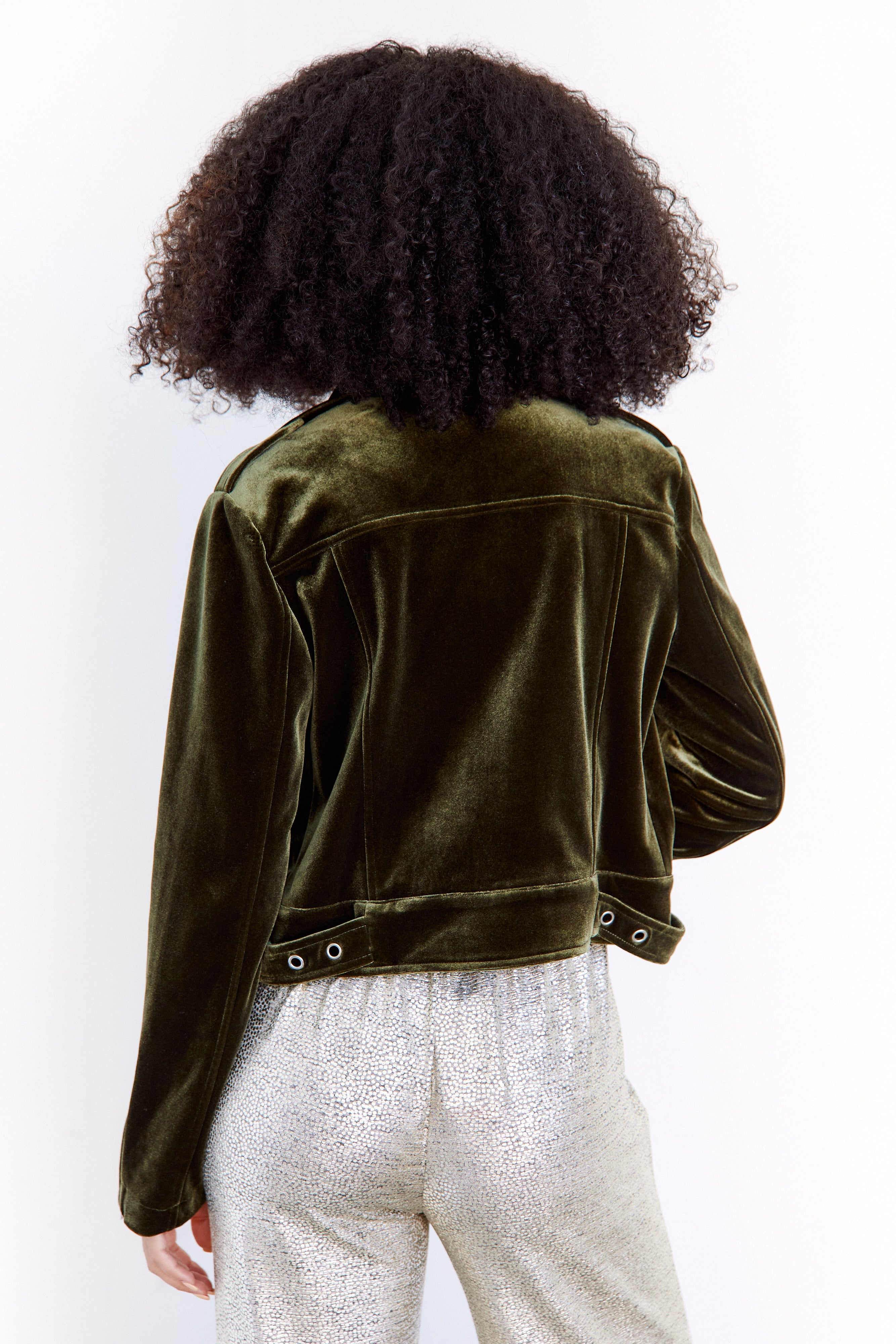 Miley Velvet Moto Jacket - fab'rik