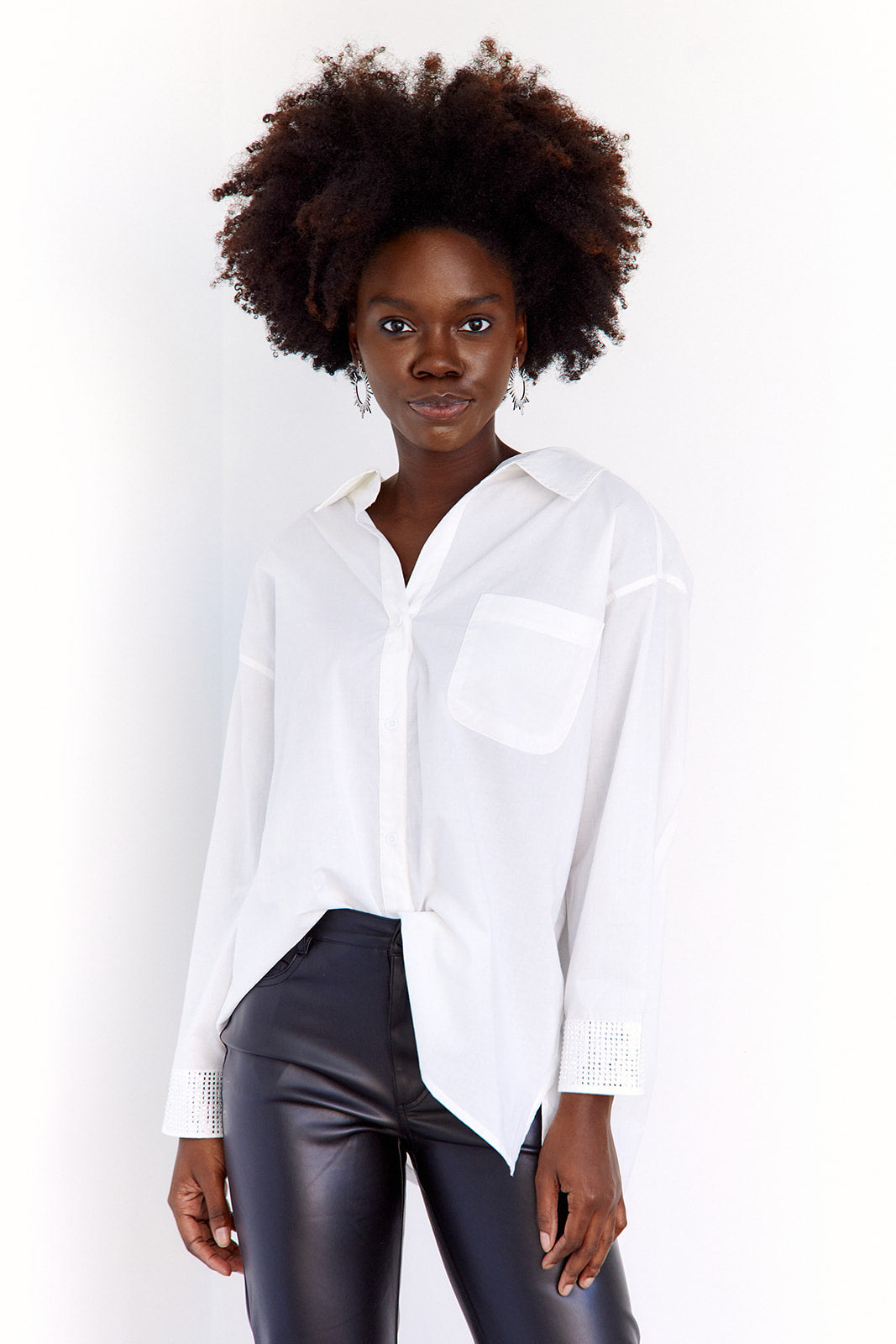 Damaris White Button Down Shirt - fab'rik