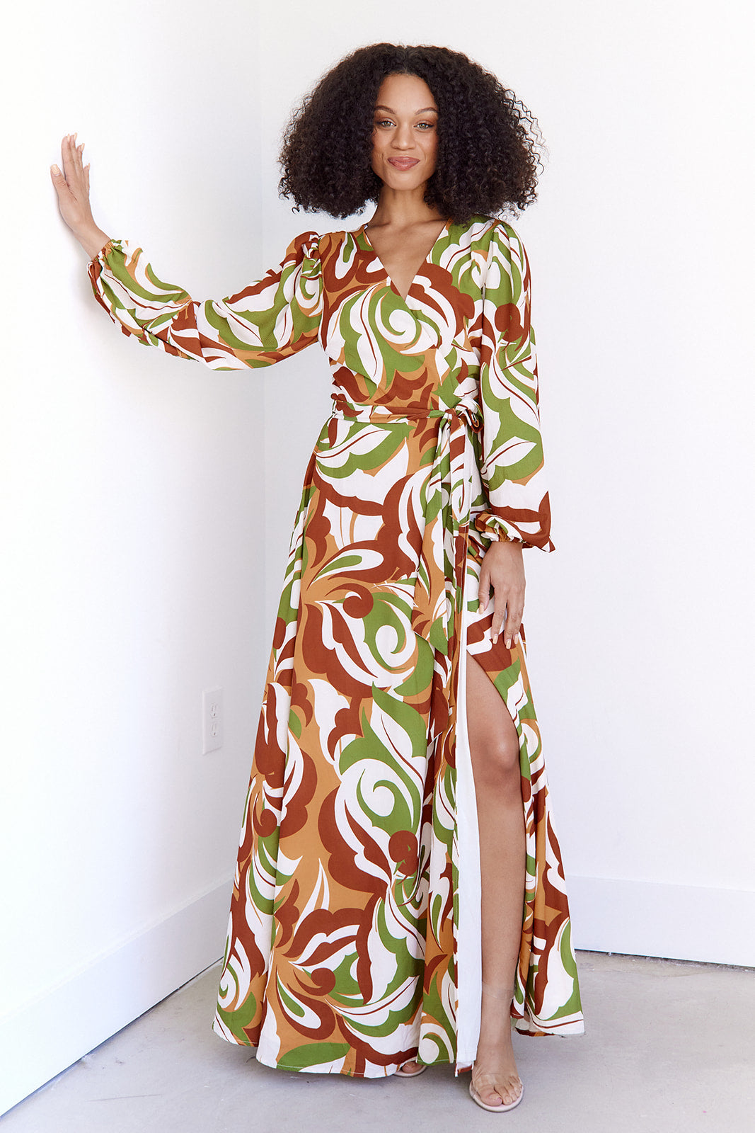 Kezia Printed Maxi Dress - fab'rik