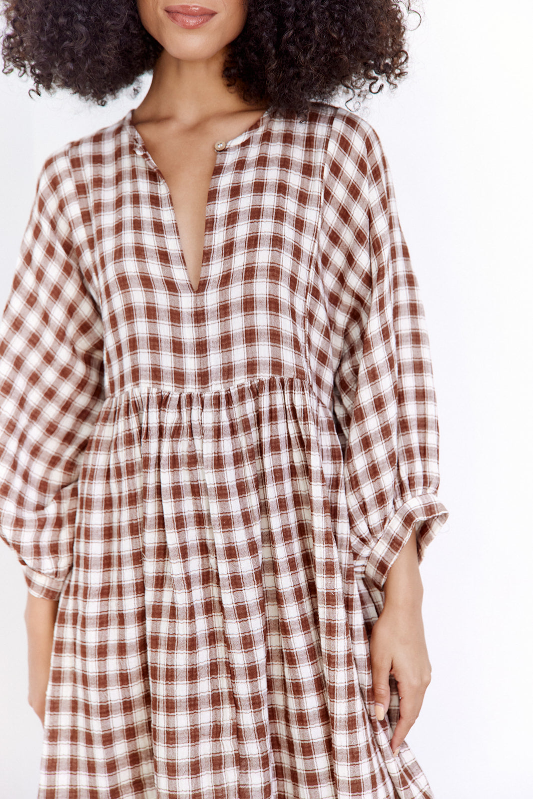 Olva Plaid Babydoll Dress - fab'rik