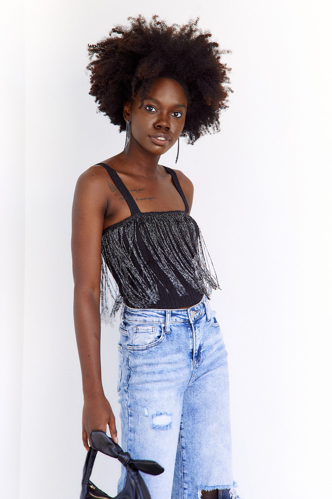 Stella Shimmer Fringe Top - fab'rik