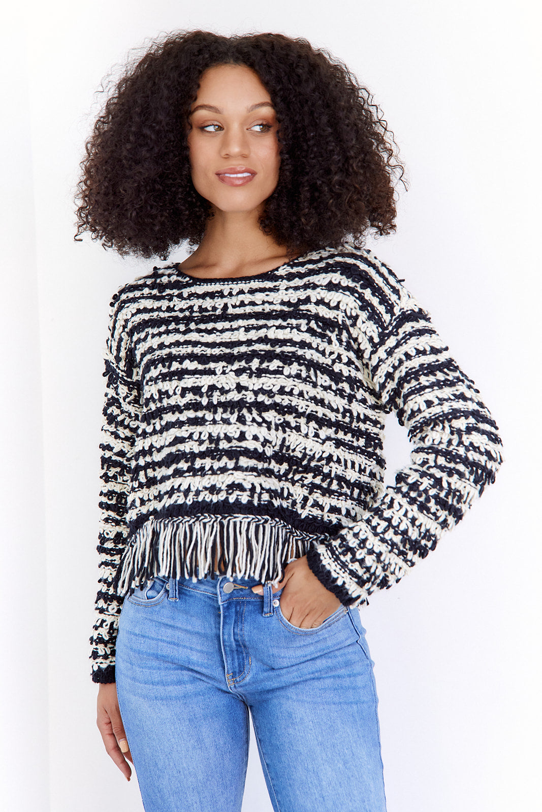 Isabelle Fringe Sweater - fab'rik