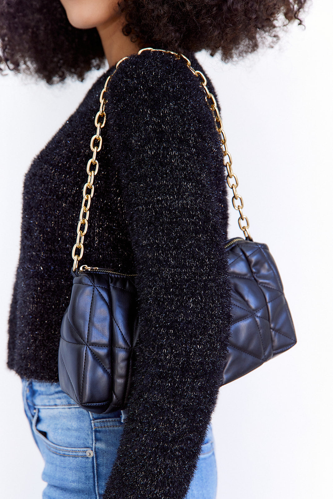Charlee Quilted Chain Strap Bag - fab'rik