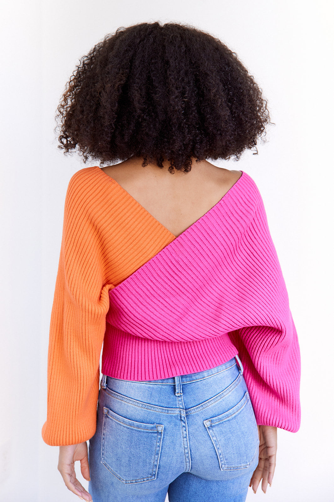 Ember Colorblock Wrap Sweater - fab'rik