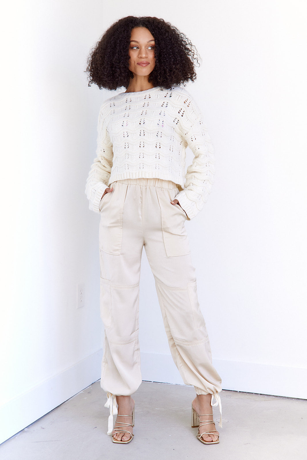 Ambrose Satin Cargo Joggers - fab'rik