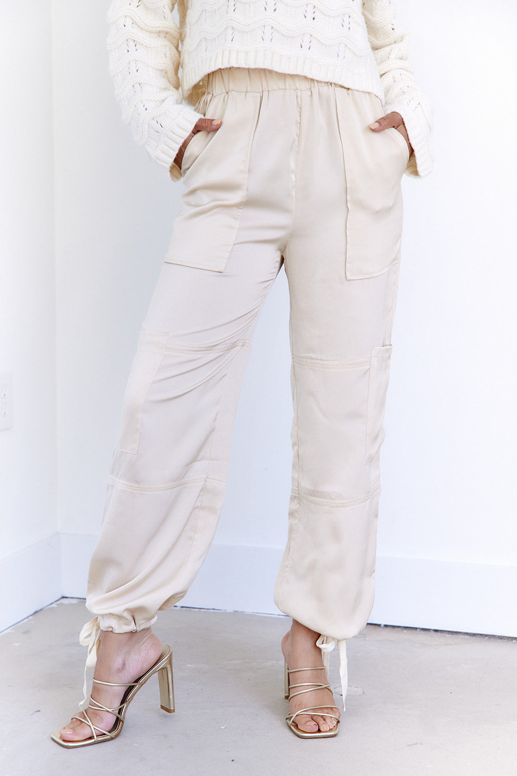 Ambrose Satin Cargo Joggers - fab'rik