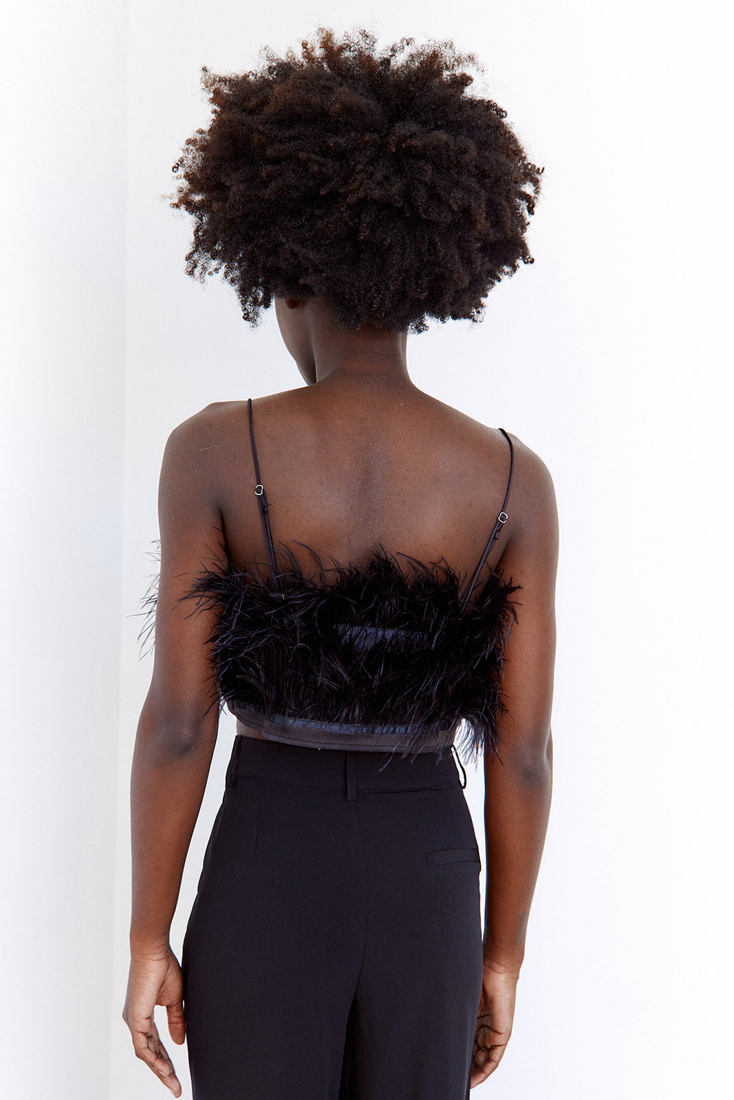 Rian Feather Crop Top - fab'rik