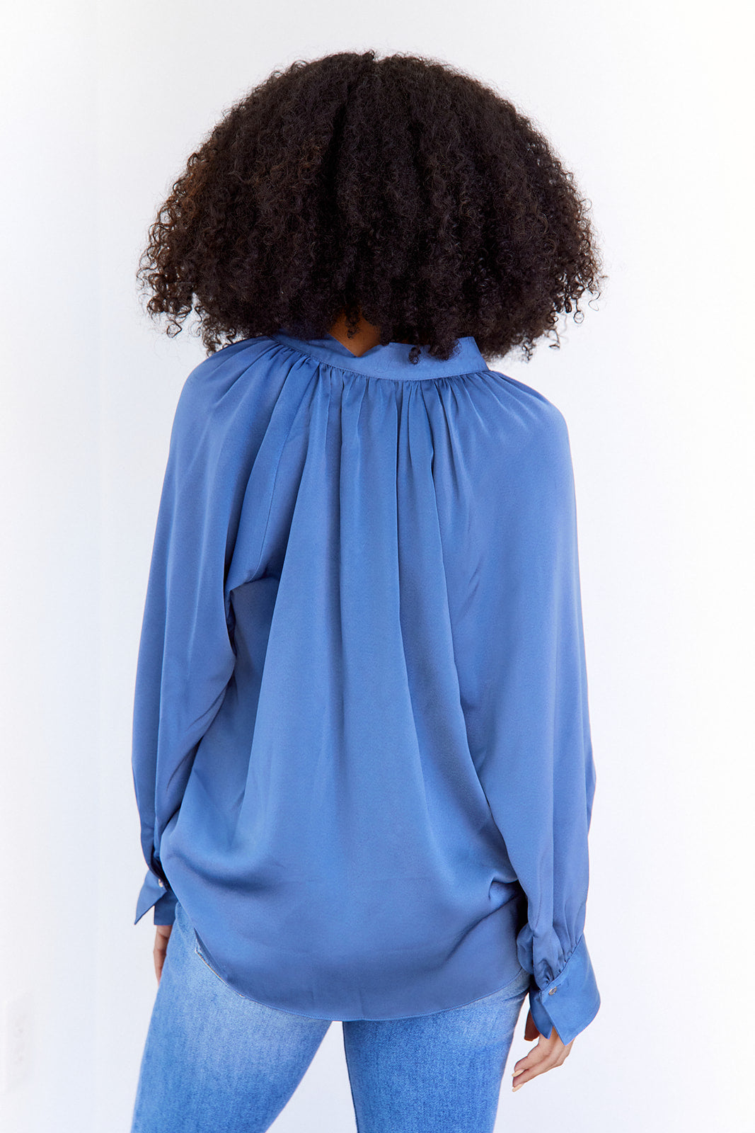 Marsala V Neck Blouse - fab'rik