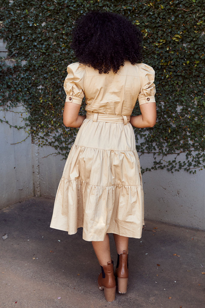 SALE - Sellers Belted Midi Dress - fab'rik