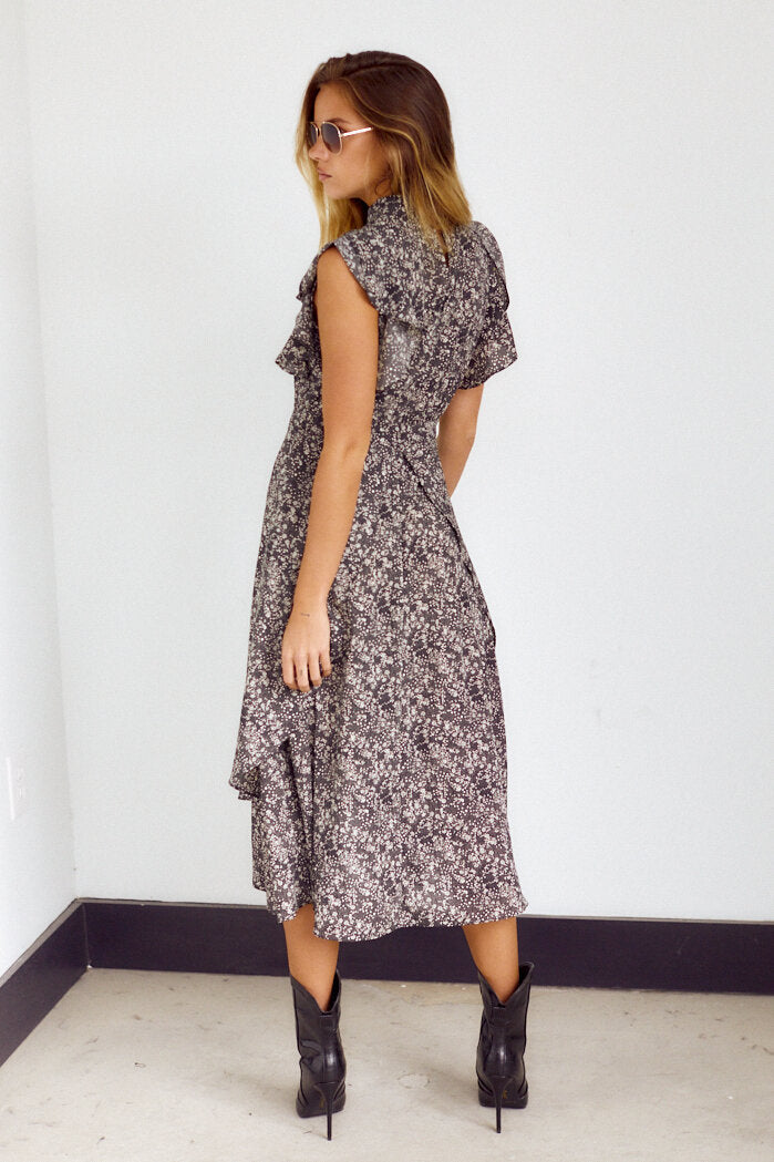 SALE - Borden Double Layer Midi Dress - fab'rik