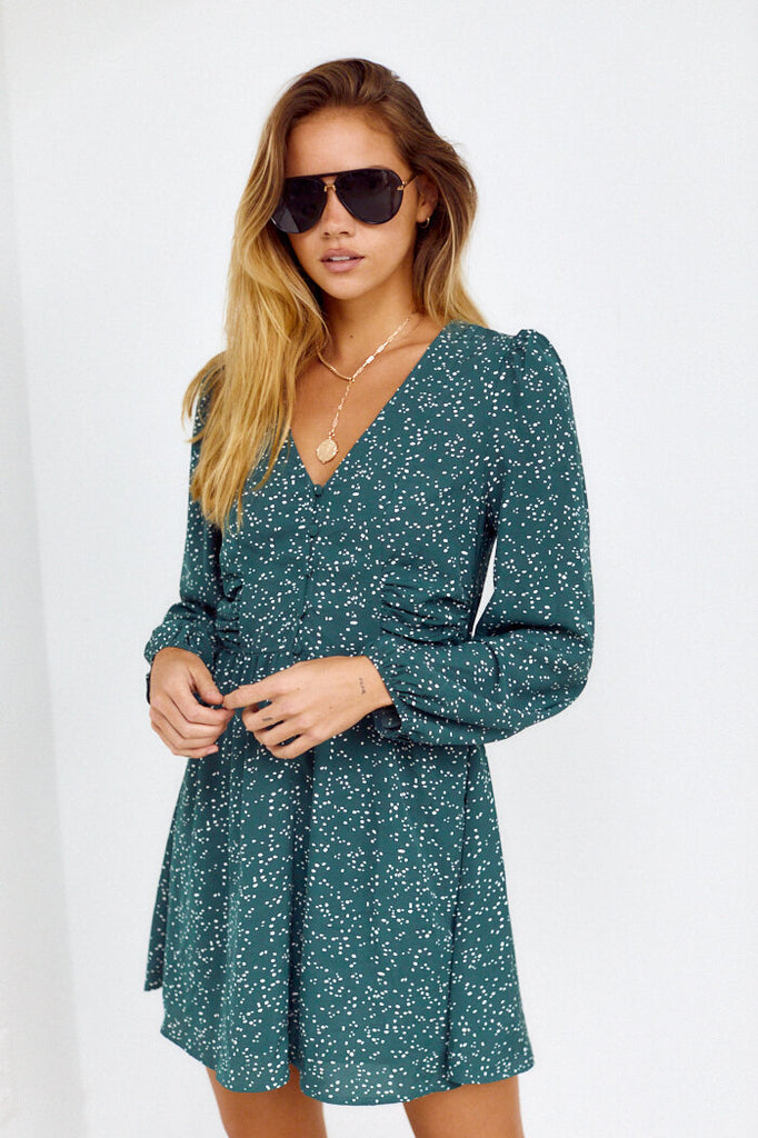 SALE - Kampbell Polka Dot Mini Dress - fab'rik