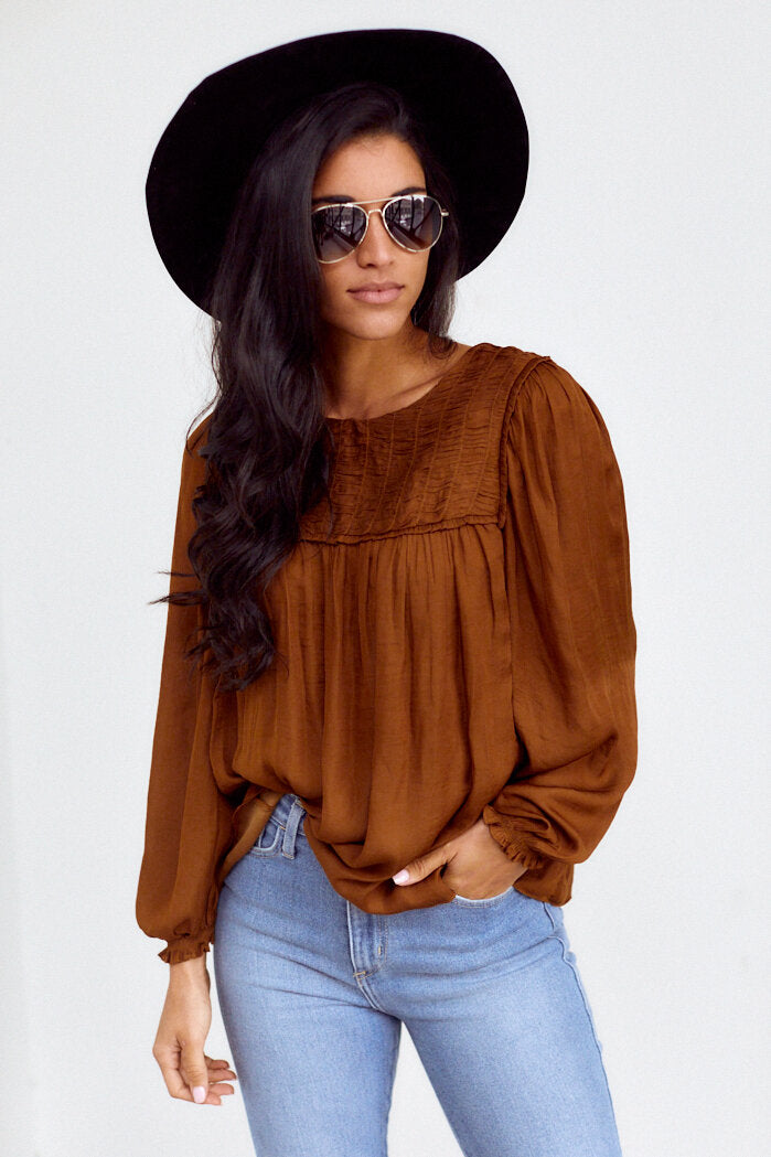 SALE - Pampas Long Sleeve Blouse - fab'rik