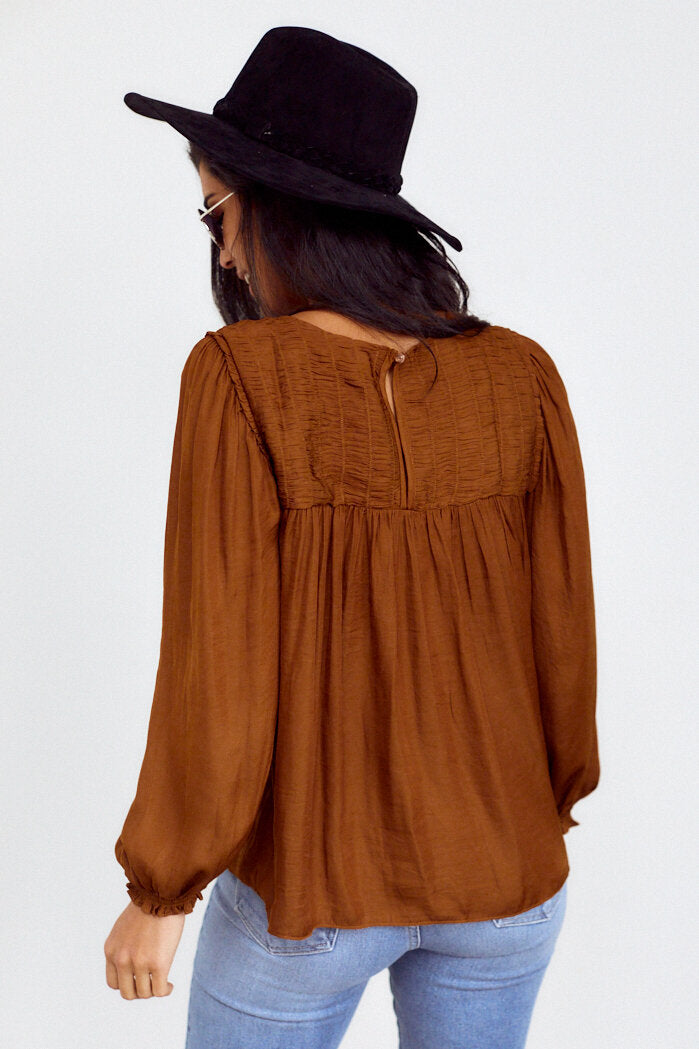 SALE - Pampas Long Sleeve Blouse - fab'rik
