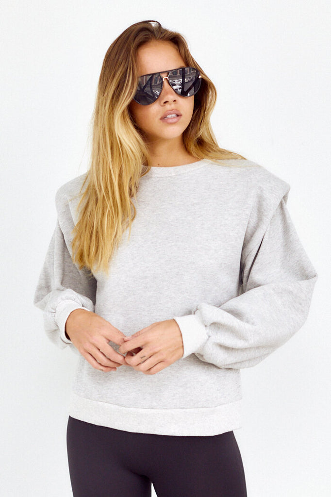 SALE - Milla Shoulder Pad Sweatshirt - fab'rik