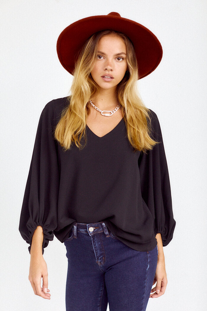 SALE - Bella Balloon Sleeve Blouse - fab'rik