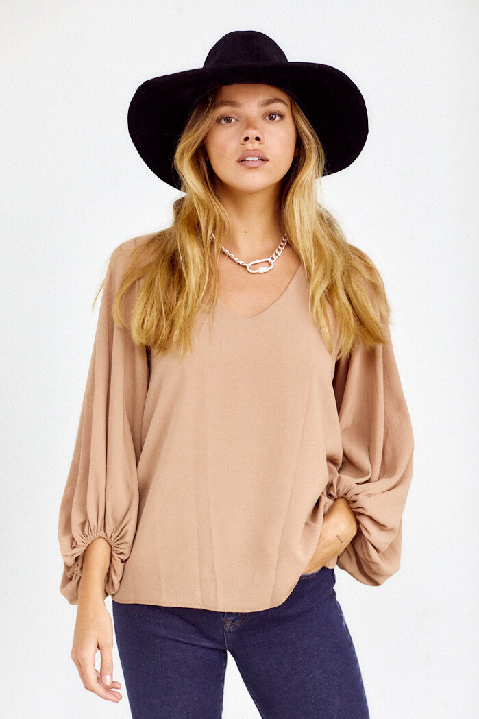 SALE - Bella Balloon Sleeve Blouse - fab'rik
