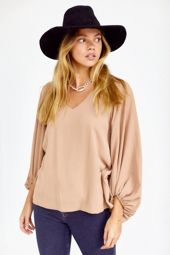 SALE - Bella Balloon Sleeve Blouse - fab'rik