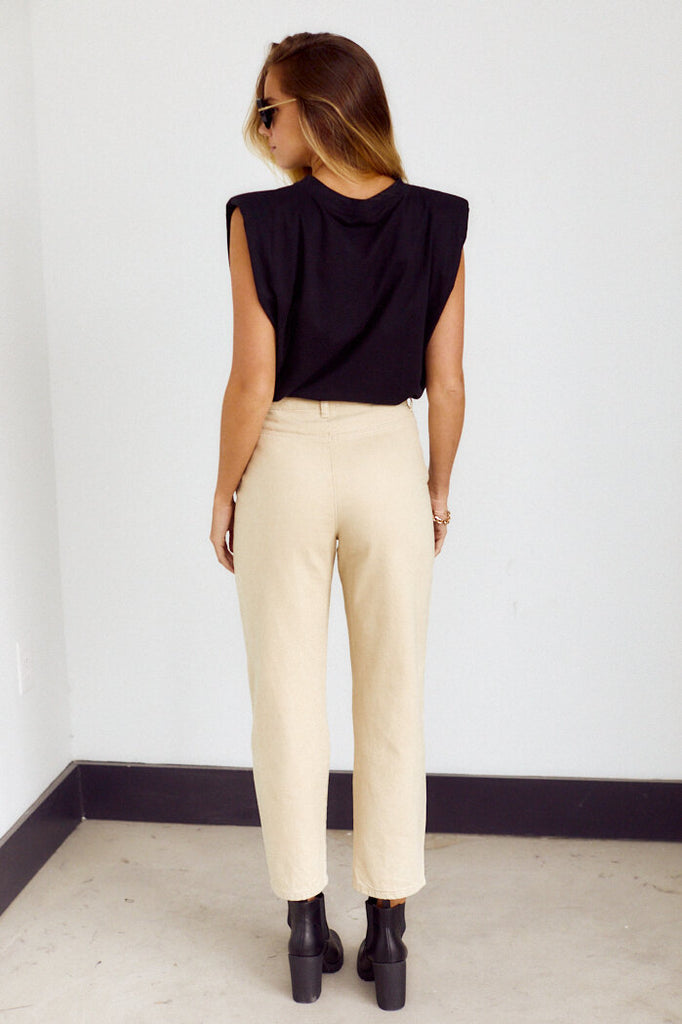 SALE - Frances Colorblock Twill Straight Leg Pant - fab'rik