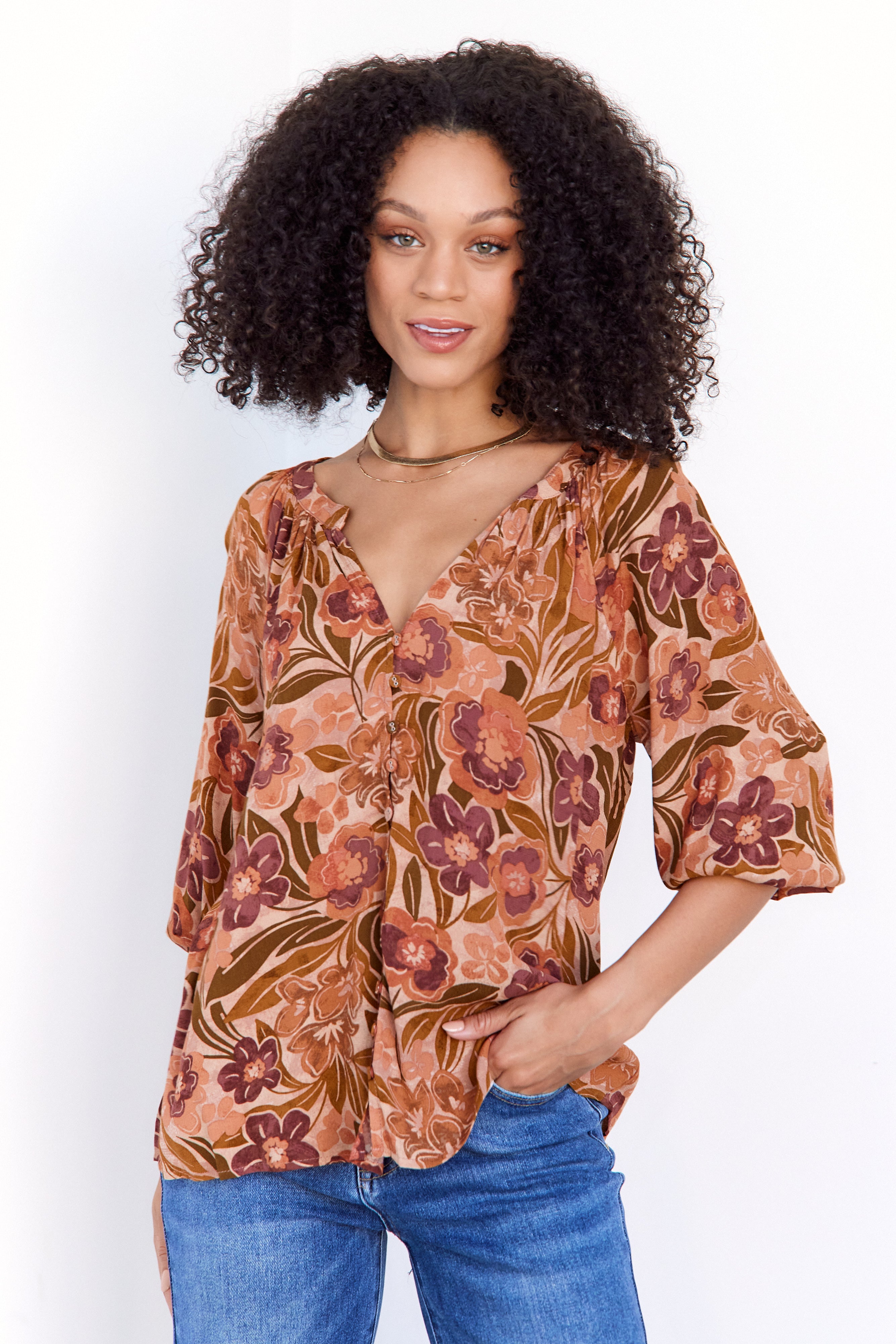 Lucia Floral Blouse - fab'rik