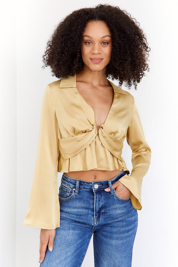 Rae Belted Front Blouse - fab'rik