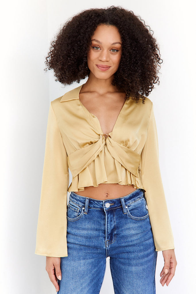 Rae Belted Front Blouse - fab'rik