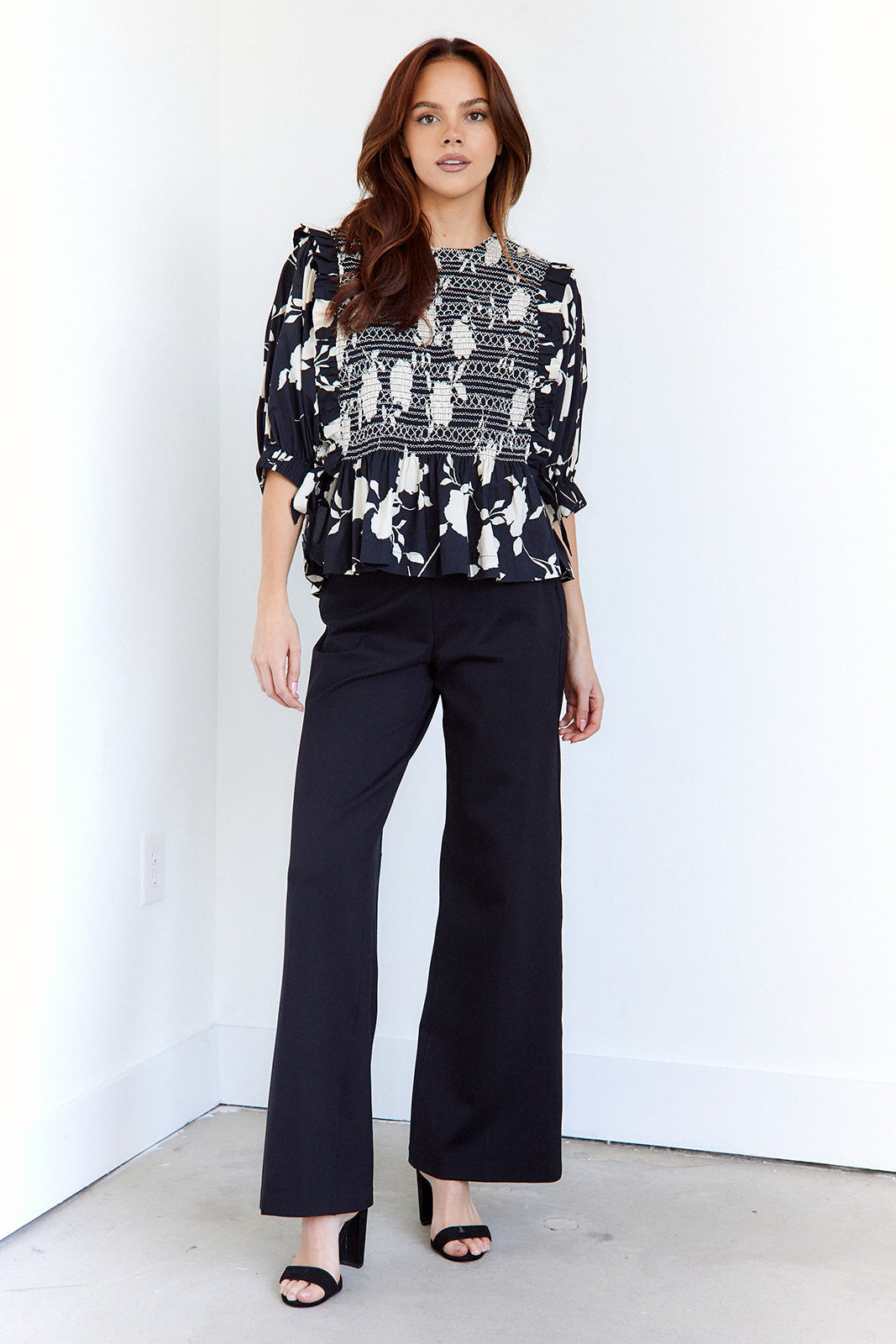 Morgan Smocked Floral Blouse - fab'rik