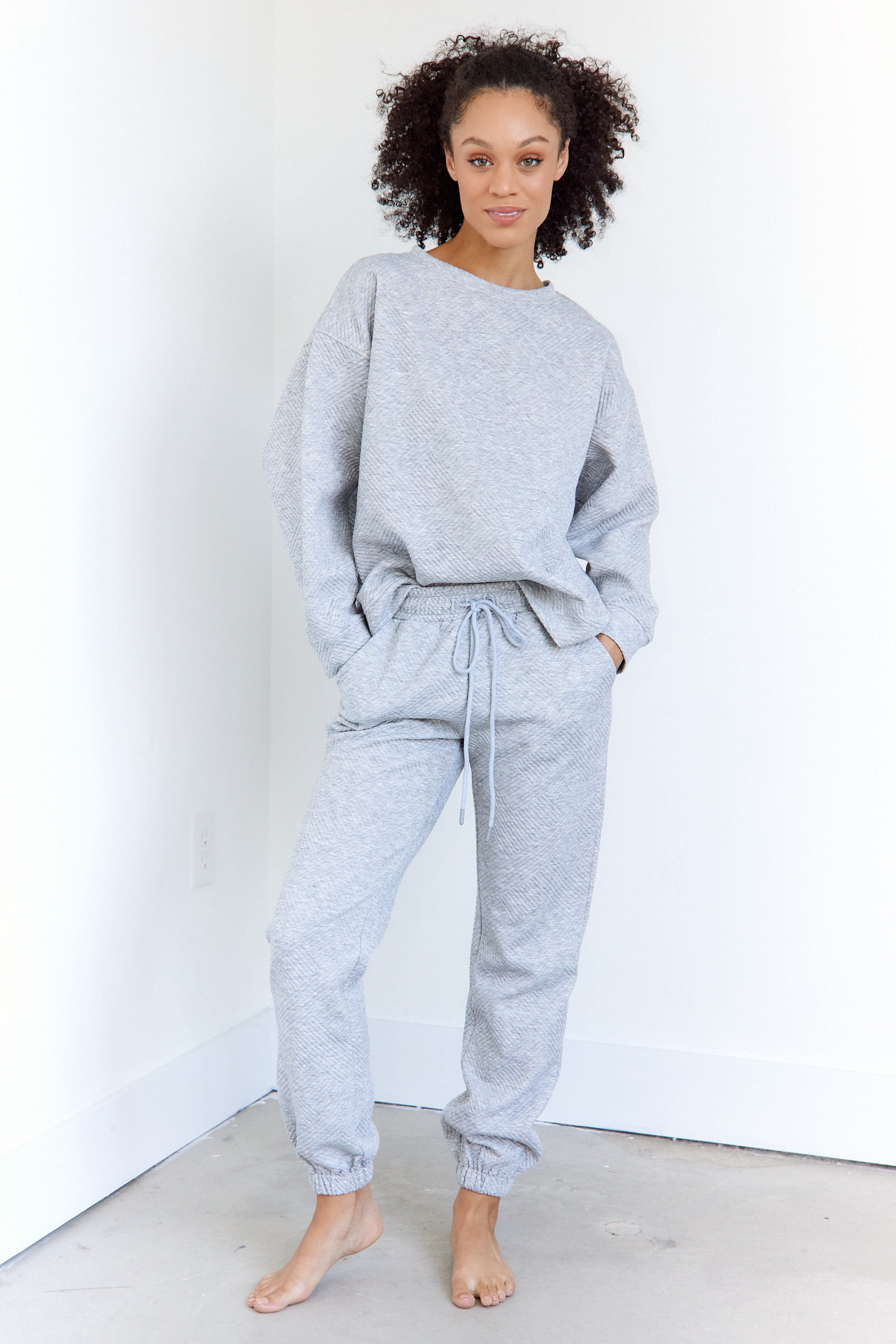 Clea Textured Lounge Pants - fab'rik