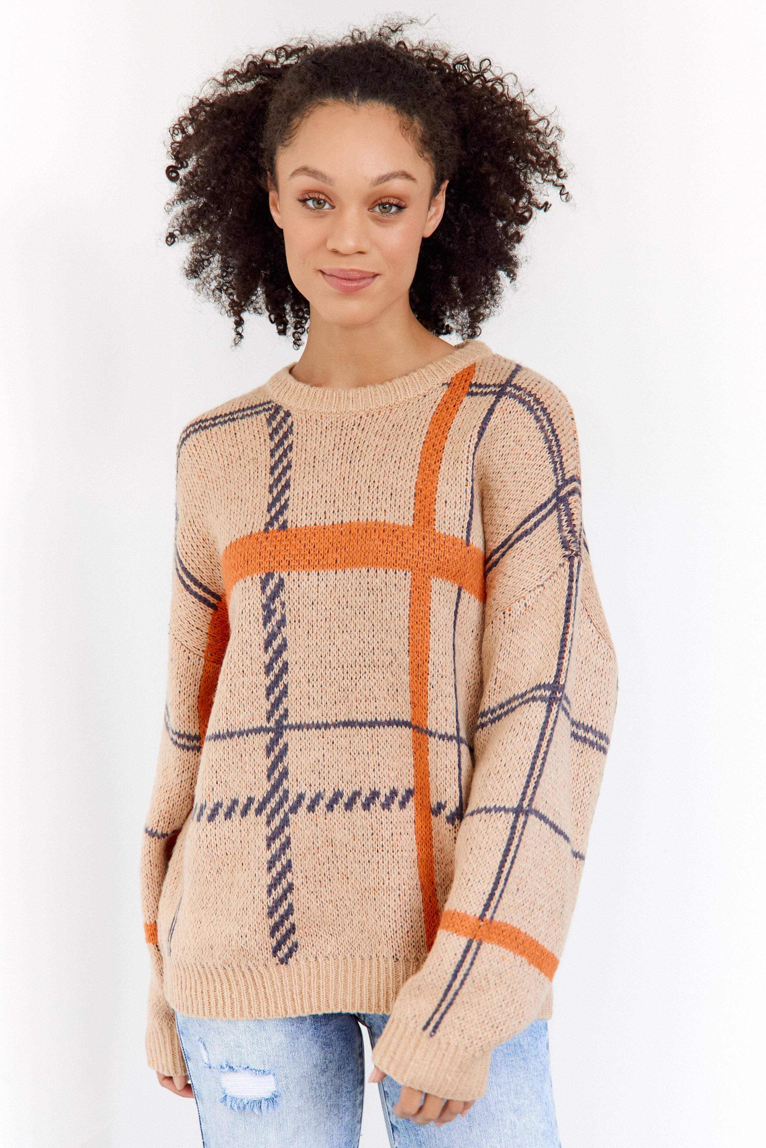 Sophia Plaid Sweater - fab'rik