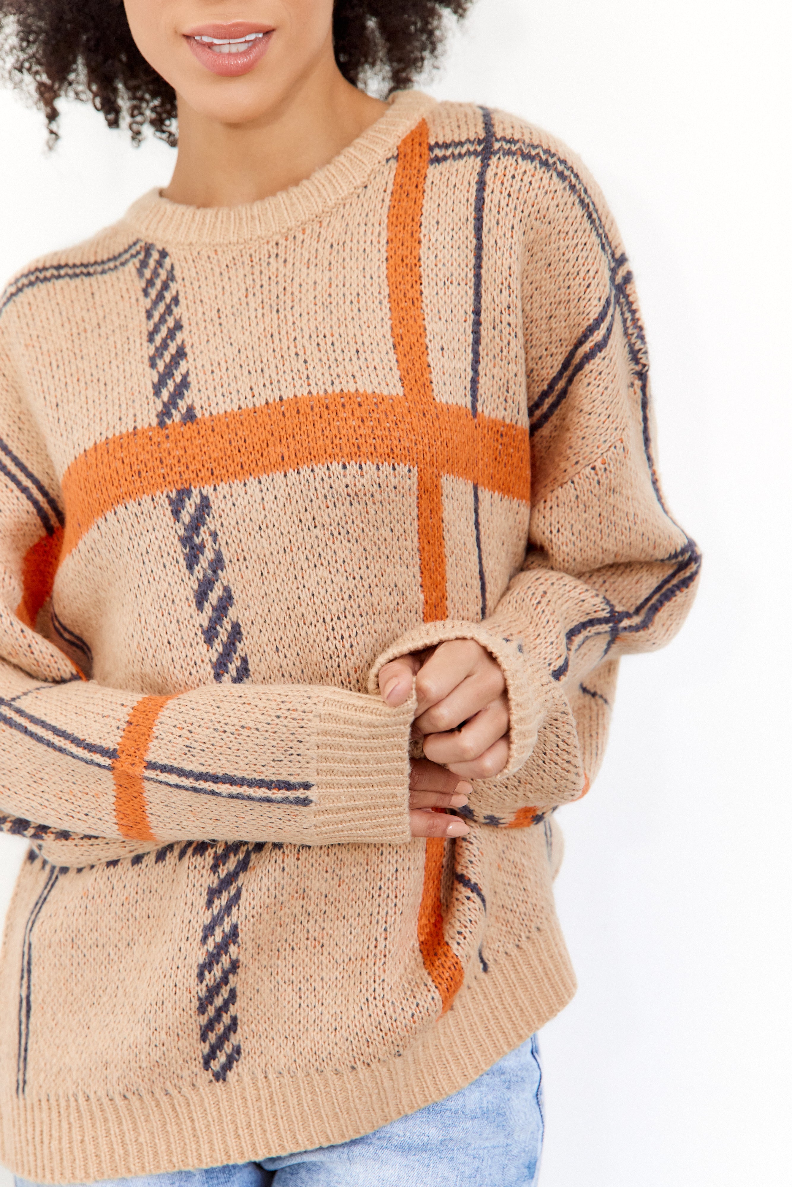 Sophia Plaid Sweater - fab'rik