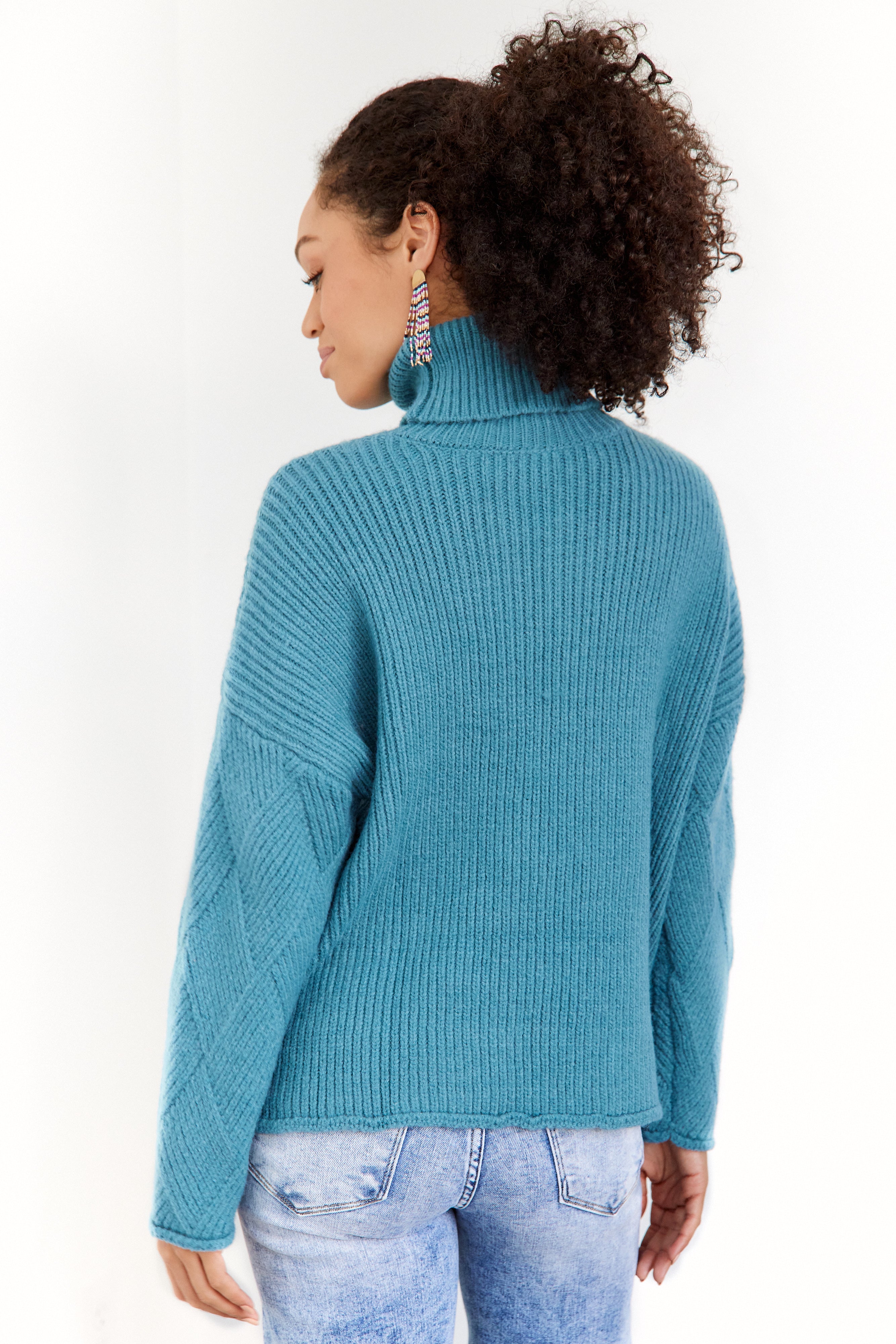 Florence Textured Turtleneck Sweater - fab'rik