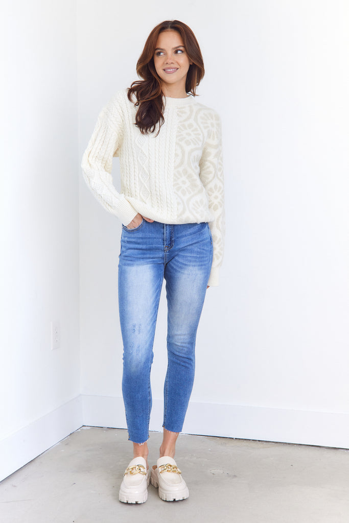 Alexa High Rise Split Hem Jeans - fab'rik