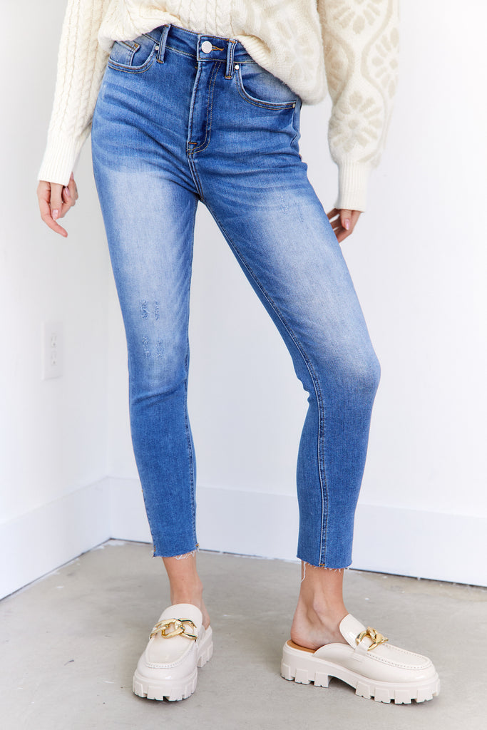 Alexa High Rise Split Hem Jeans - fab'rik