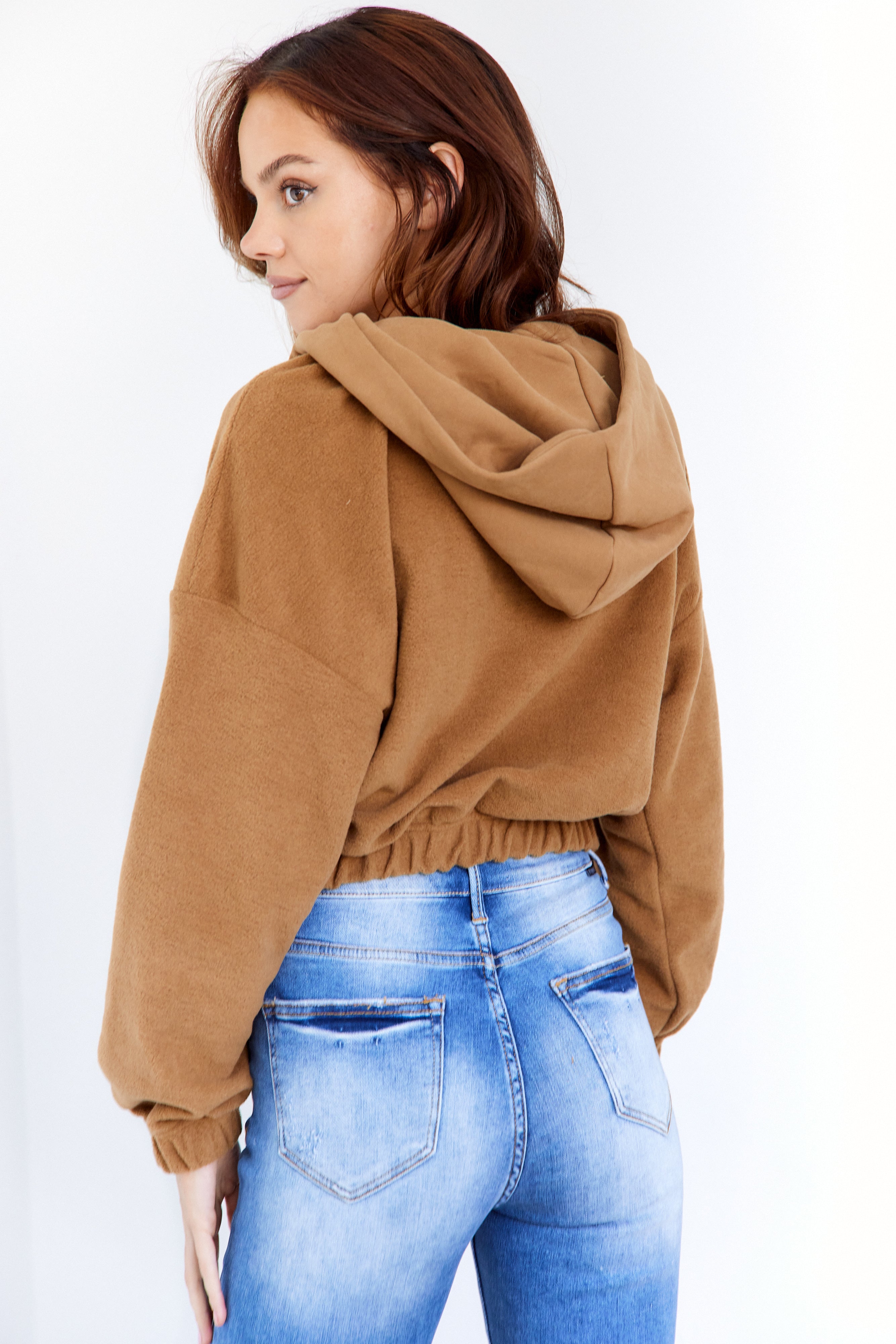 Millie Button Detail Hoodie - fab'rik
